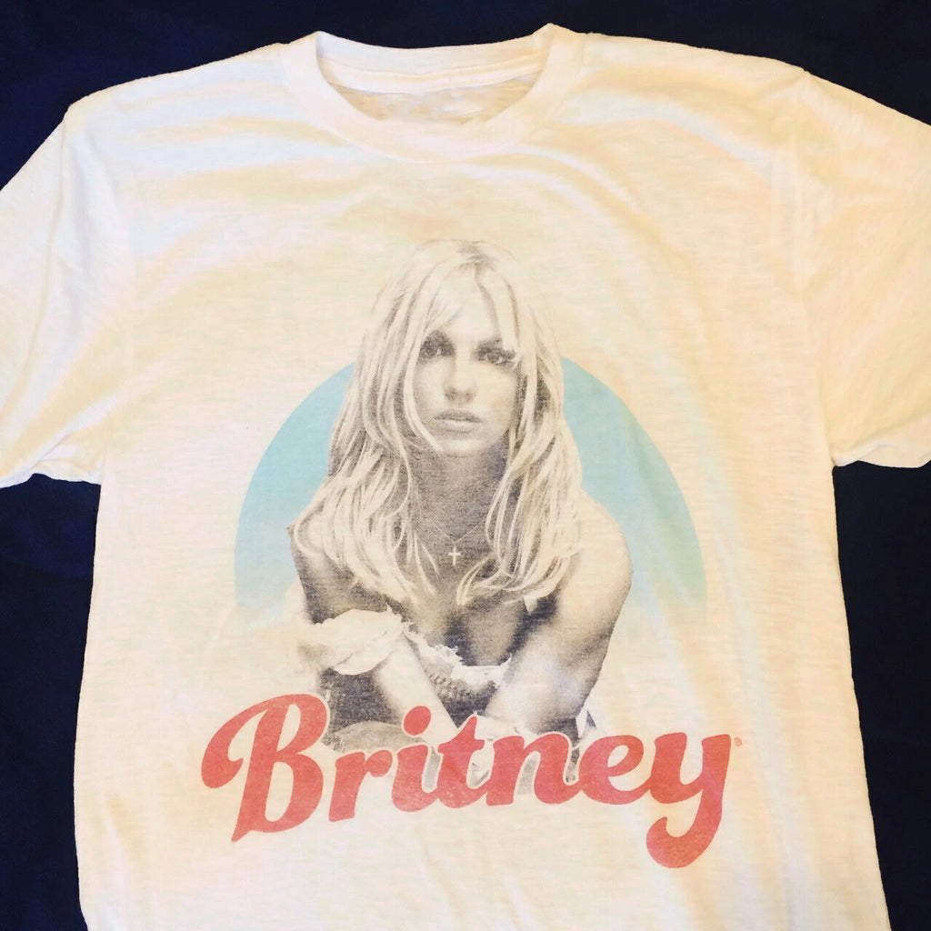 Vintage Britney Spears Short Sleeve White Men S-5XL T-Shirt