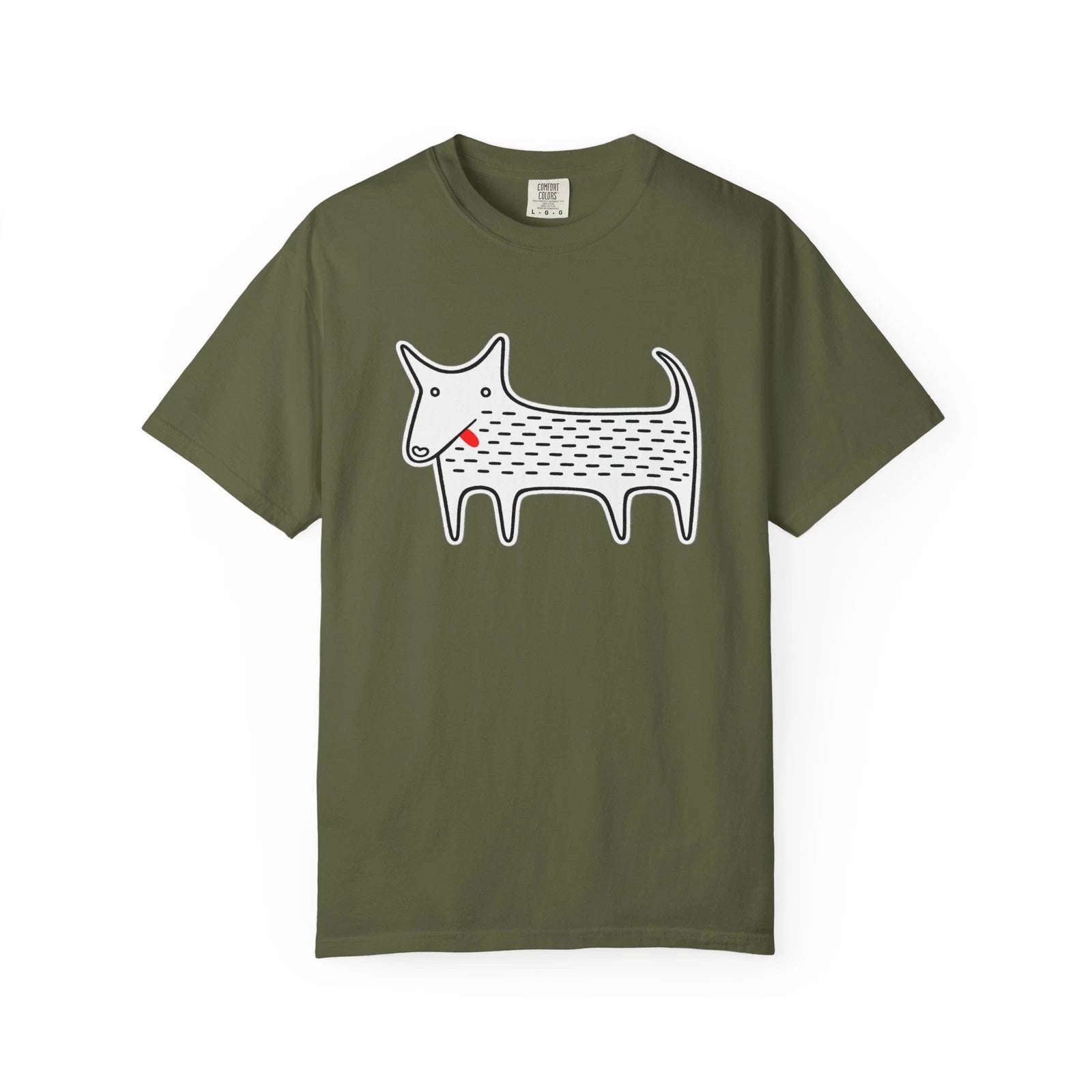 Doodle Dog T-shirt | Cute Hand-Drawn Puppy Tee I Kawaii Dog Tee Women's Shirt