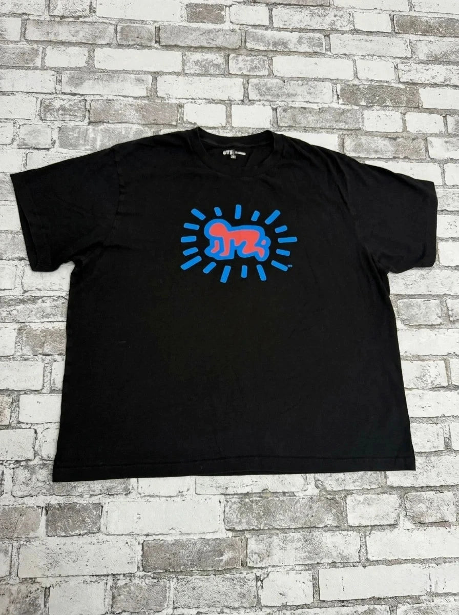 Uniqlo UT Archive Keith Haring T-Shirt Black 3XL Radiant Baby Street Art Pop Art