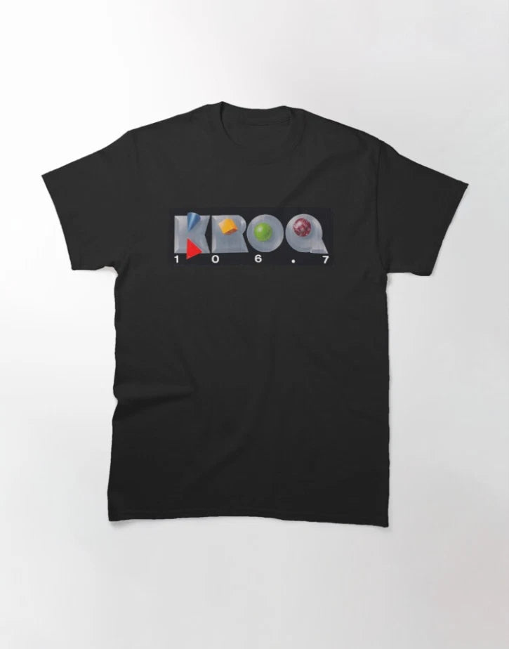KROQ 106.7 Los Angeles 80s Alt Rock Radio Station Design Vintage T-shirt classiq