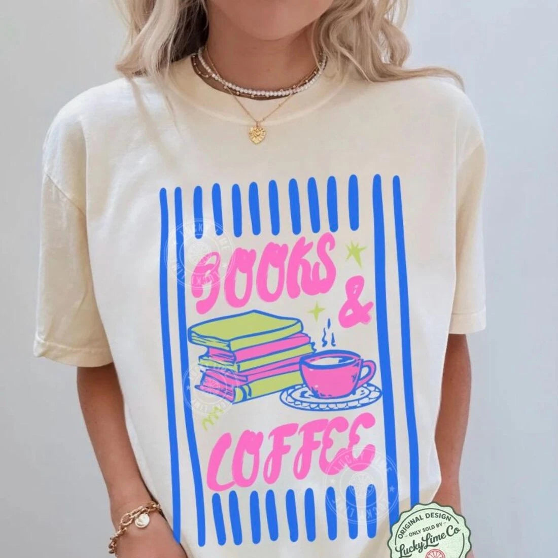 Books and Coffee Shirt, Comfort Colors Book Shirt, Gift for Book Lover,