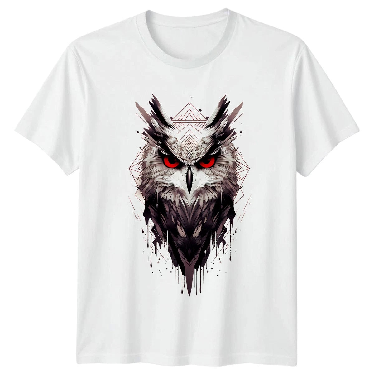 Mystic Owl Sacred Geometry T-Shirt Bird Birthday Gift For Him And Her