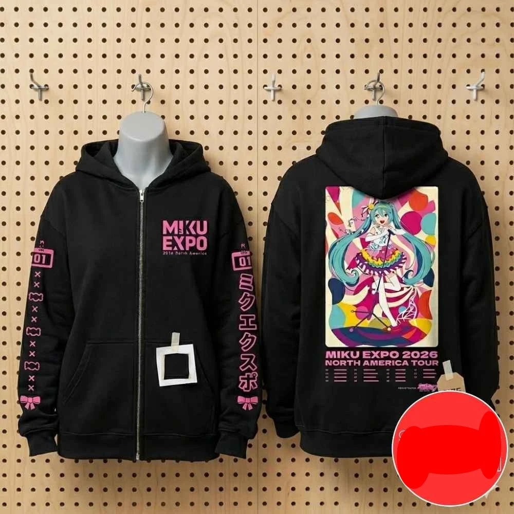 Miku Expo 2026 Merch USA & Canada North American Tour Zip Hoodie