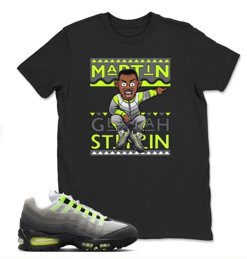Air Max 95 Big Bubble Neon Yellow Black Cool Grey 2026 OG T Shirt Match MArtin