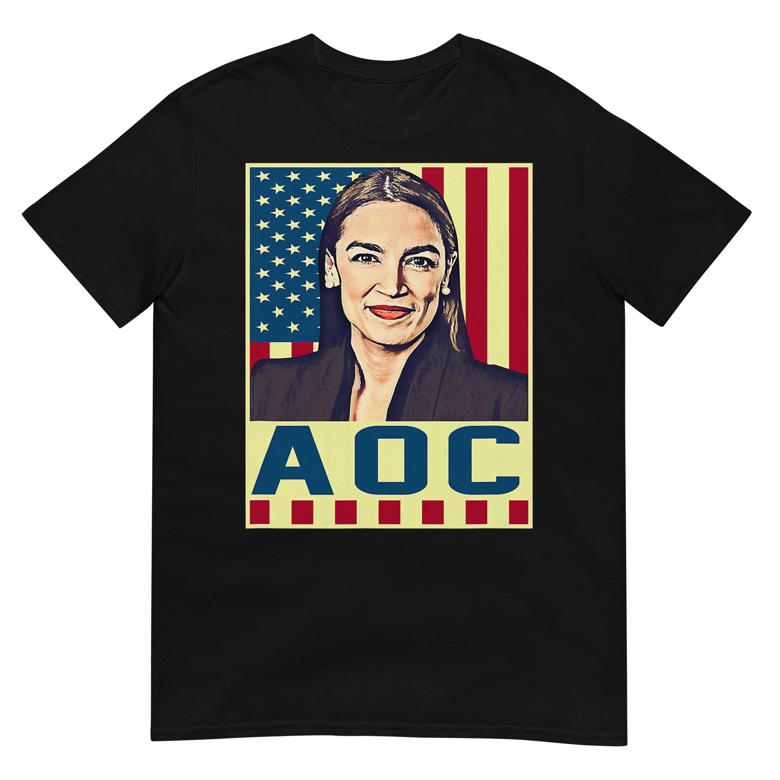 AOC Alexandria Ocasio-Cortez Pop Art Vintage USA America T-Shirt