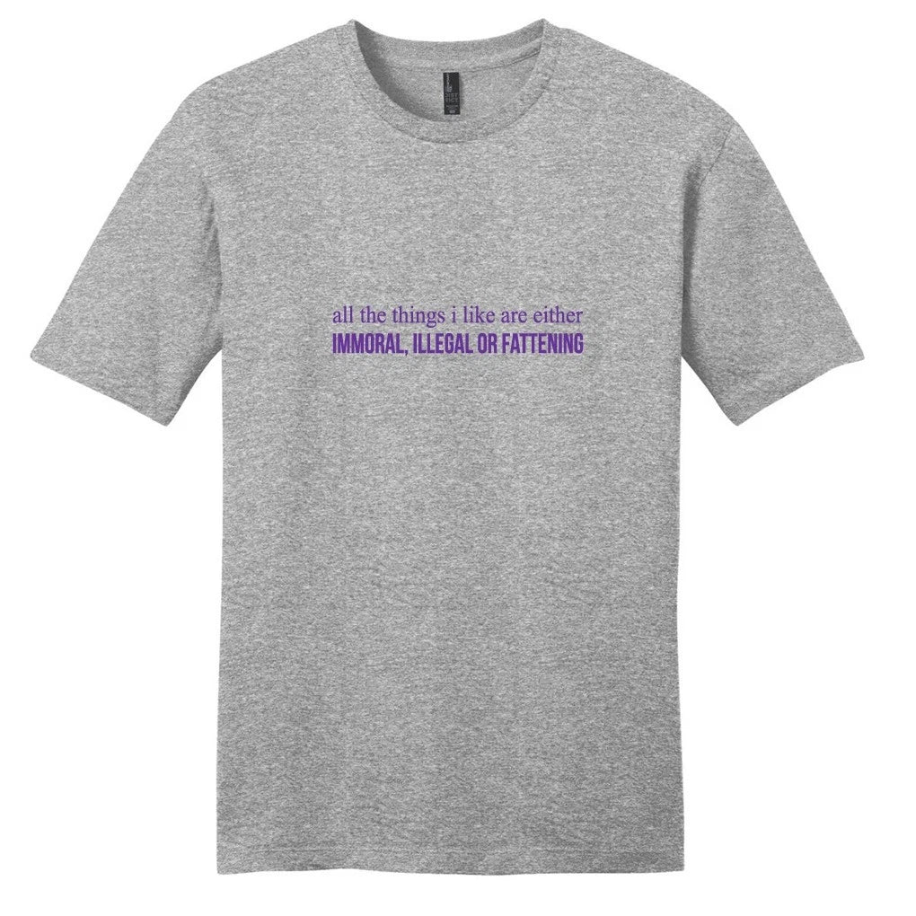 All The Things I Like T-Shirt - Unisex Funny Quotes Shirt