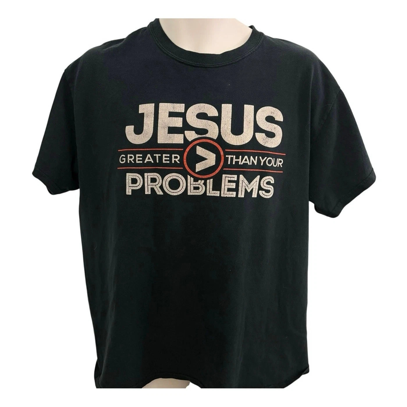 Y2K Black Jesus T-Shirt. Size L