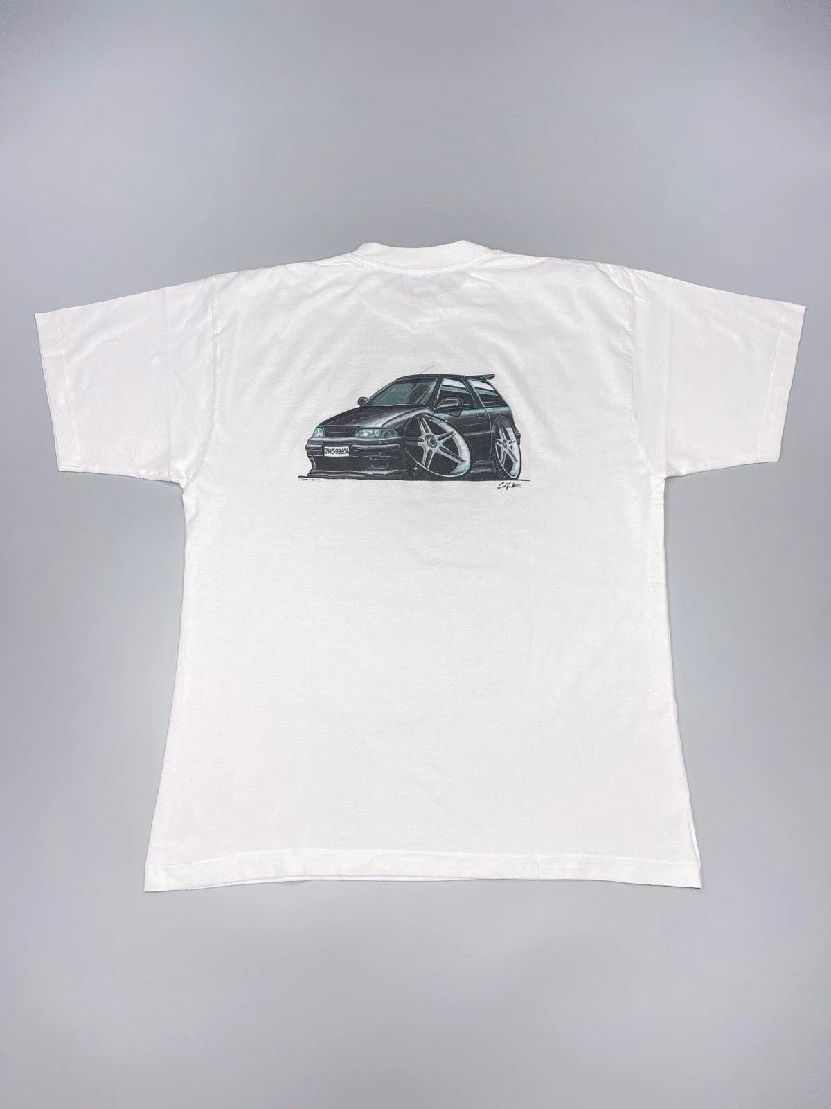 Vintage 2003 Car Y2k T Shirt White Mens Size XL