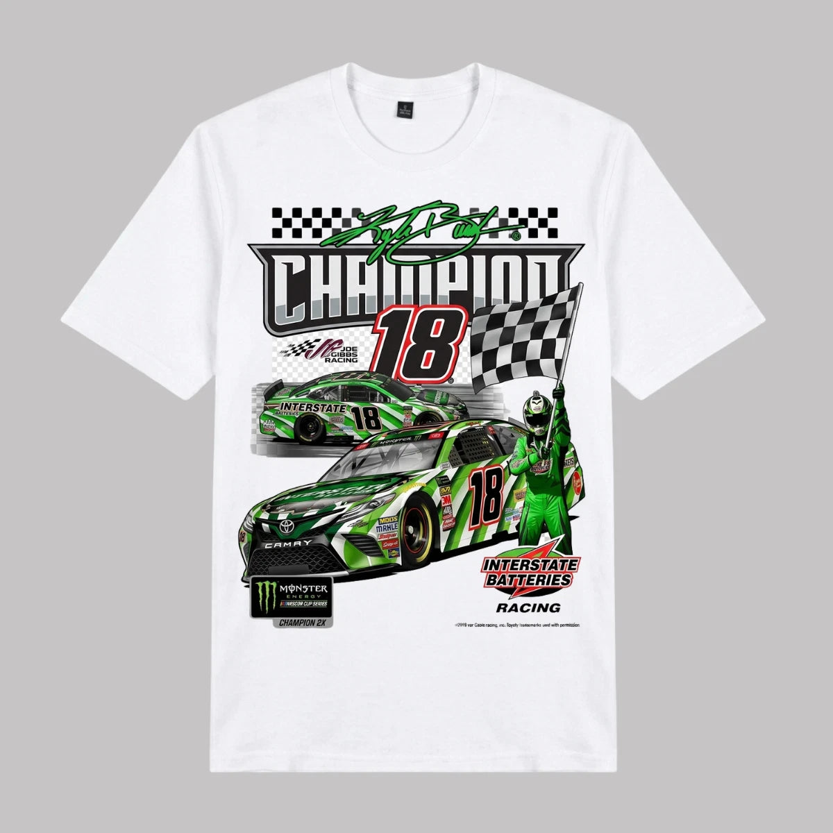Kyle Busch #18 NASCAR Champion One Spot Graphic Tee All Size S-5XL