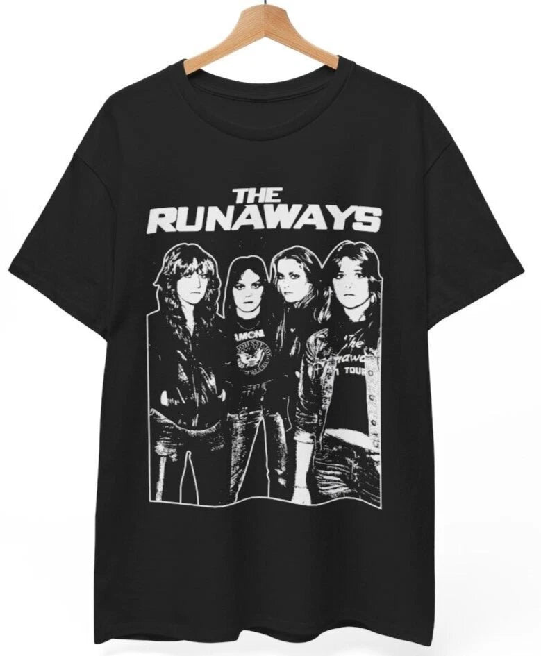The Runaways all girl rock band music white Shirt, Unisex Shirt
