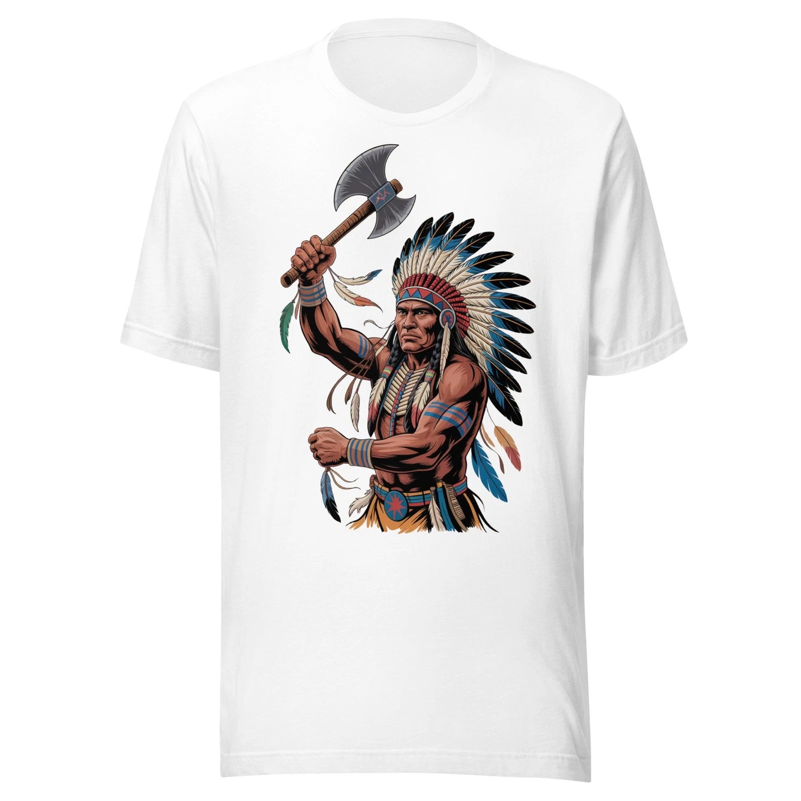 Native American Indian Tomahawk Tribal Warrior Chief Spiritual Ancestor T-Shirt