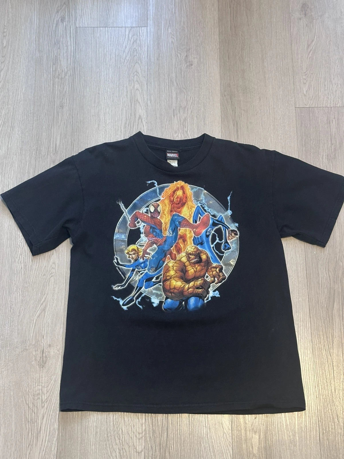 2004 Marvel Mad Engine Spider-Man & Fantastic Four XL Tee