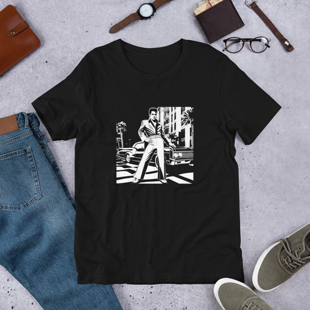 Rare Elvis Black and White Pop Art Iconic - Unisex t-shirt