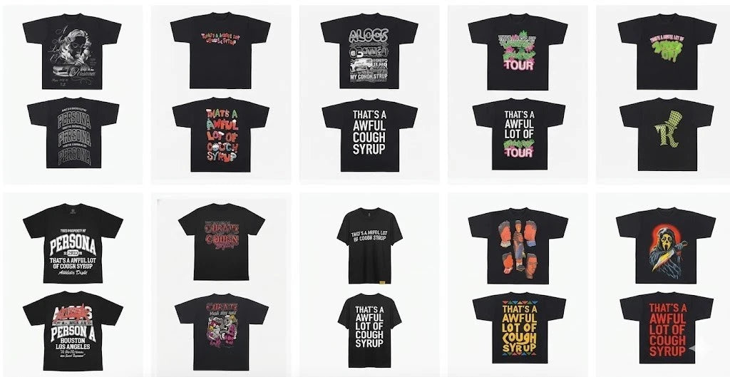 That's A Awful Lot of Cough Syrup Shirt Streetwear Black Graphic Tee  Size S-2xl