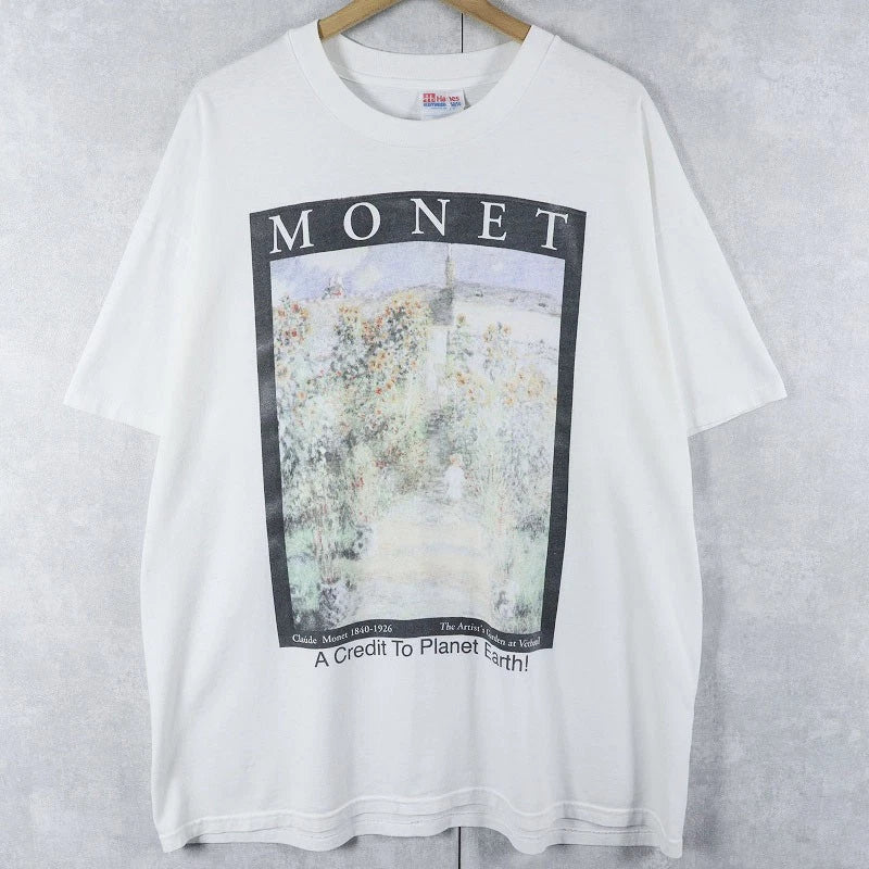 90's Claude Monet "The Artist's Garden at Vétheuil" Art Print T-Shirt S-5XL