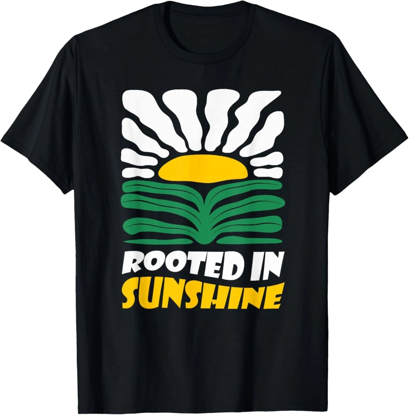 Vintage Boho Rooted in Sunshine Summer Flower Art T-Shirt