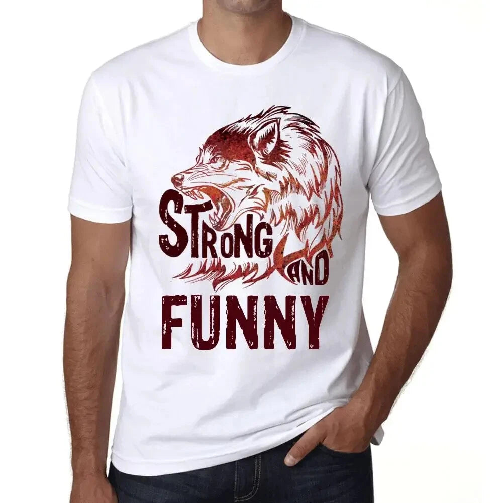 Men's Graphic T-Shirt Strong Wolf And Funny Eco-Friendly Limited Edition