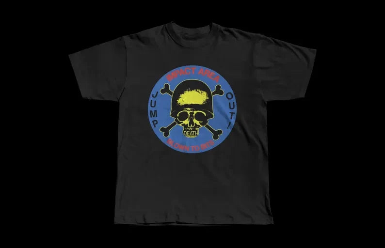 OsamaSon Jumpout Skull Tour Heavyweight Cotton T-Shirt Streetwear Tee Shirt