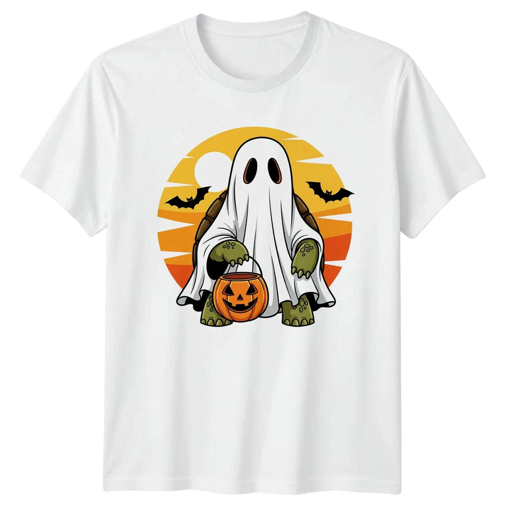 Cute Ghost Turtle T-Shirt Ghostly Tortoise Halloween Gift For Him And Her