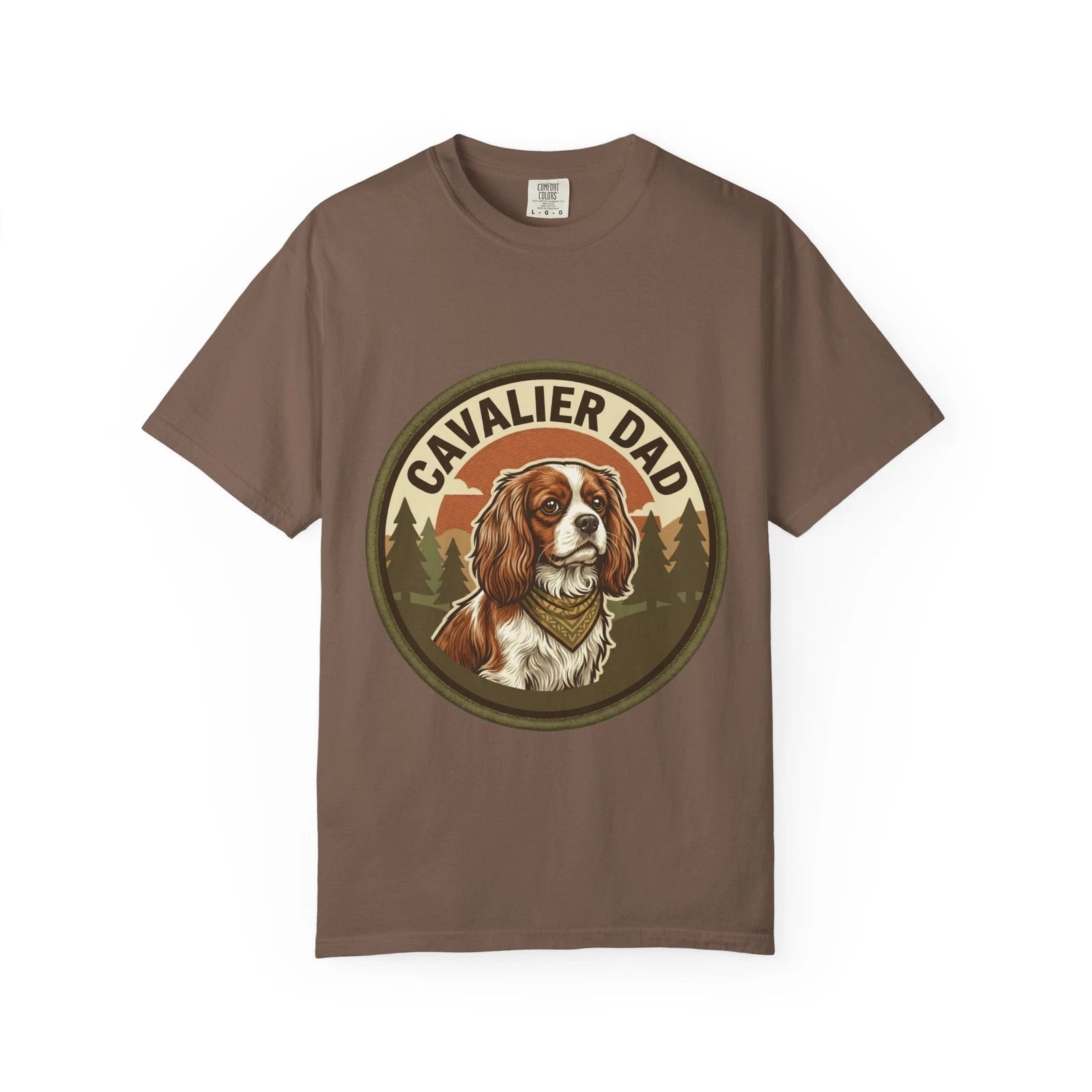 Cavalier Dad T-Shirt King Charles Dog Dad Gift Men Graphic Tee Fathers Day