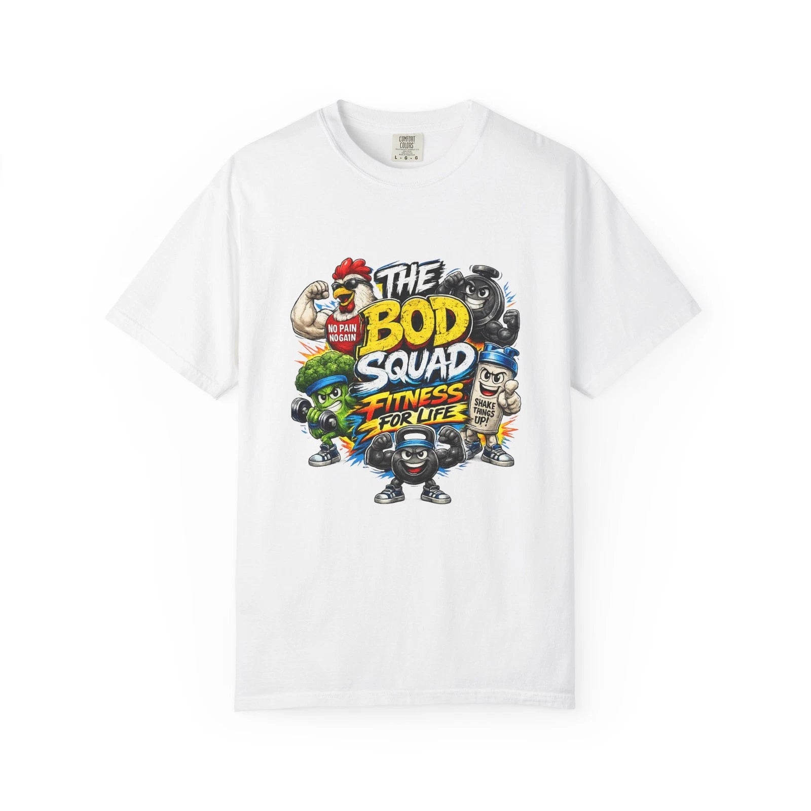 The Bod Squad Fitness For Life T-Shirt | Cartoon Gym Characters