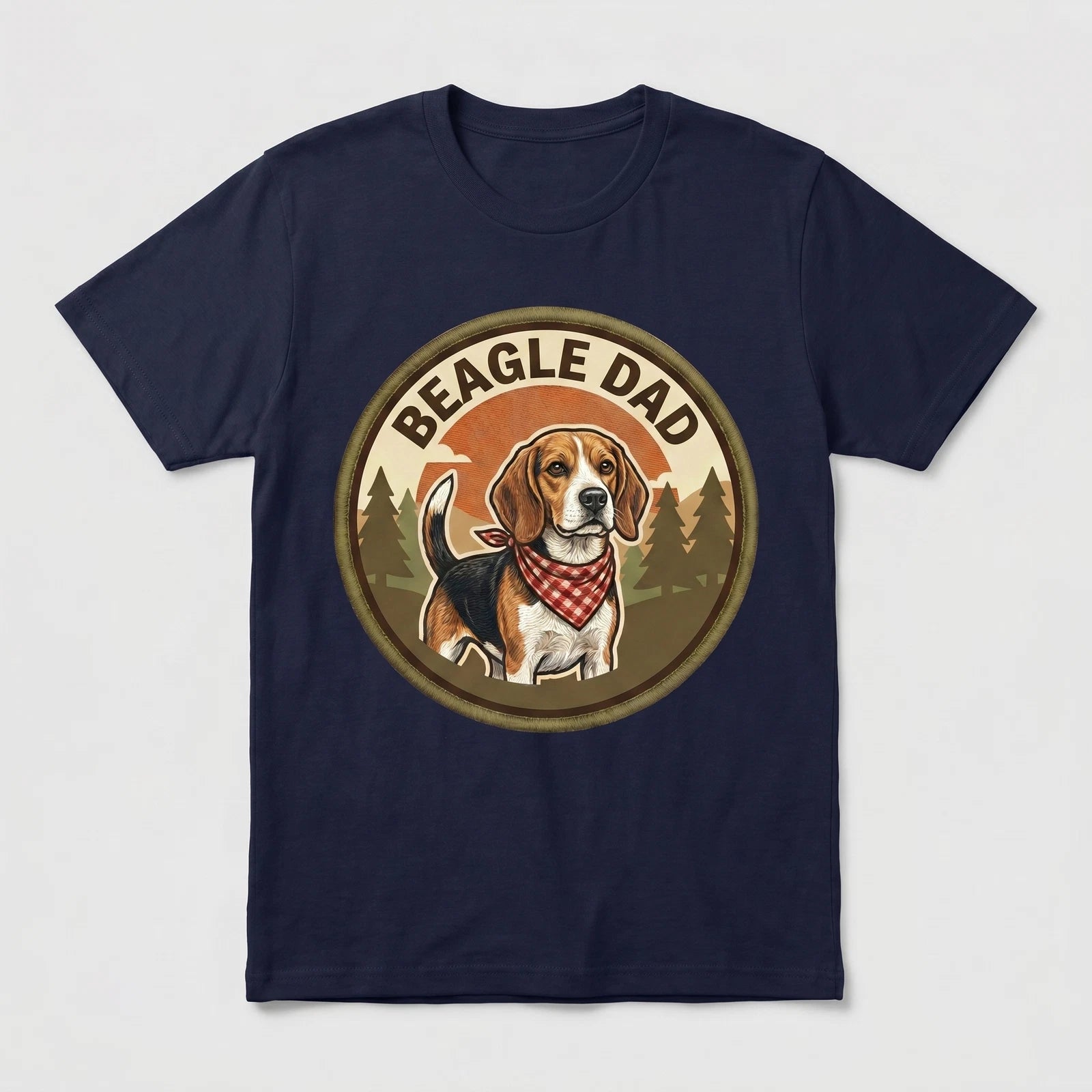 Beagle Dad T-Shirt Beagle Dog Dad Gift Men Graphic Tee Fathers Day Cute Owner