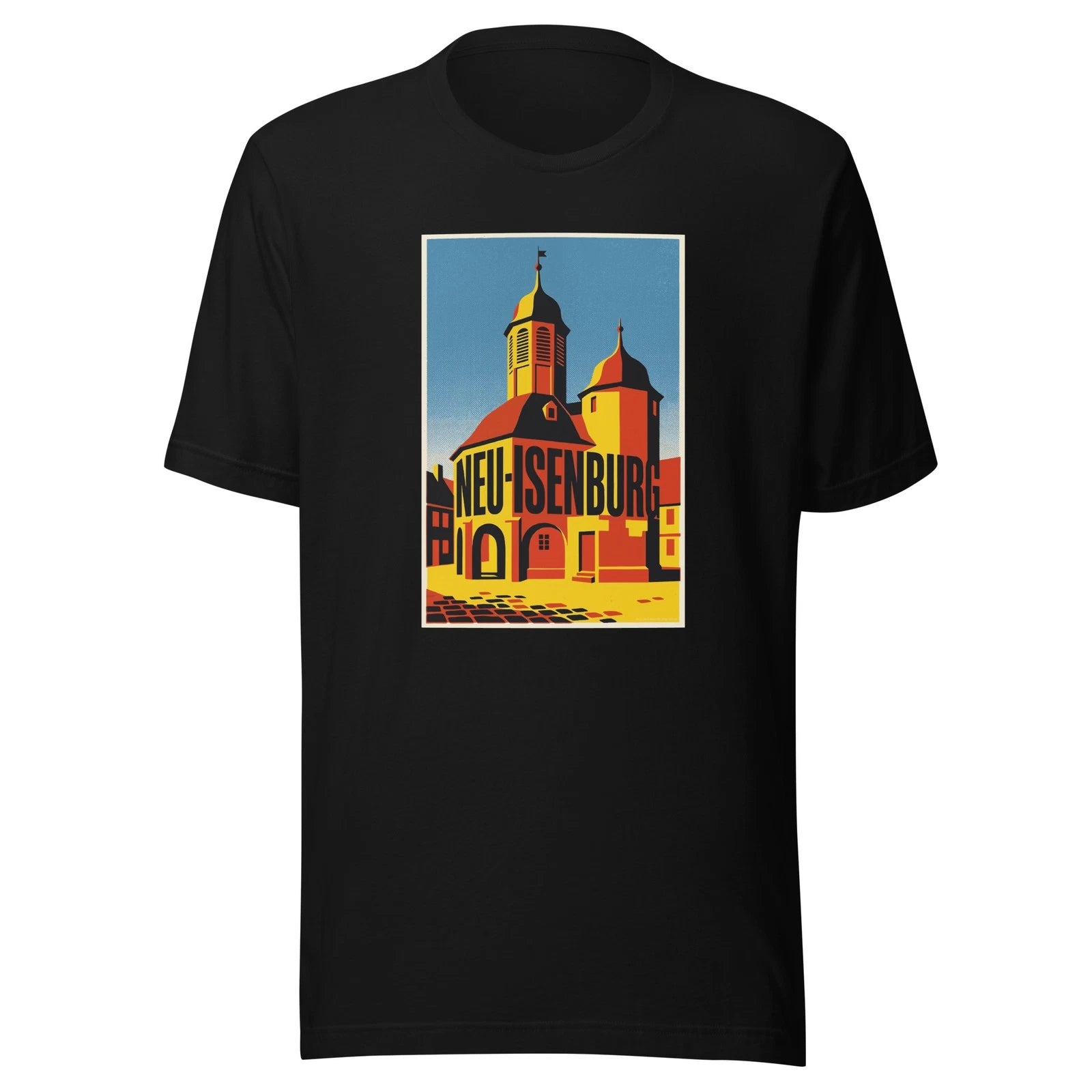 Unisex t-shirt mit Hugenottenrathaus Pop Art