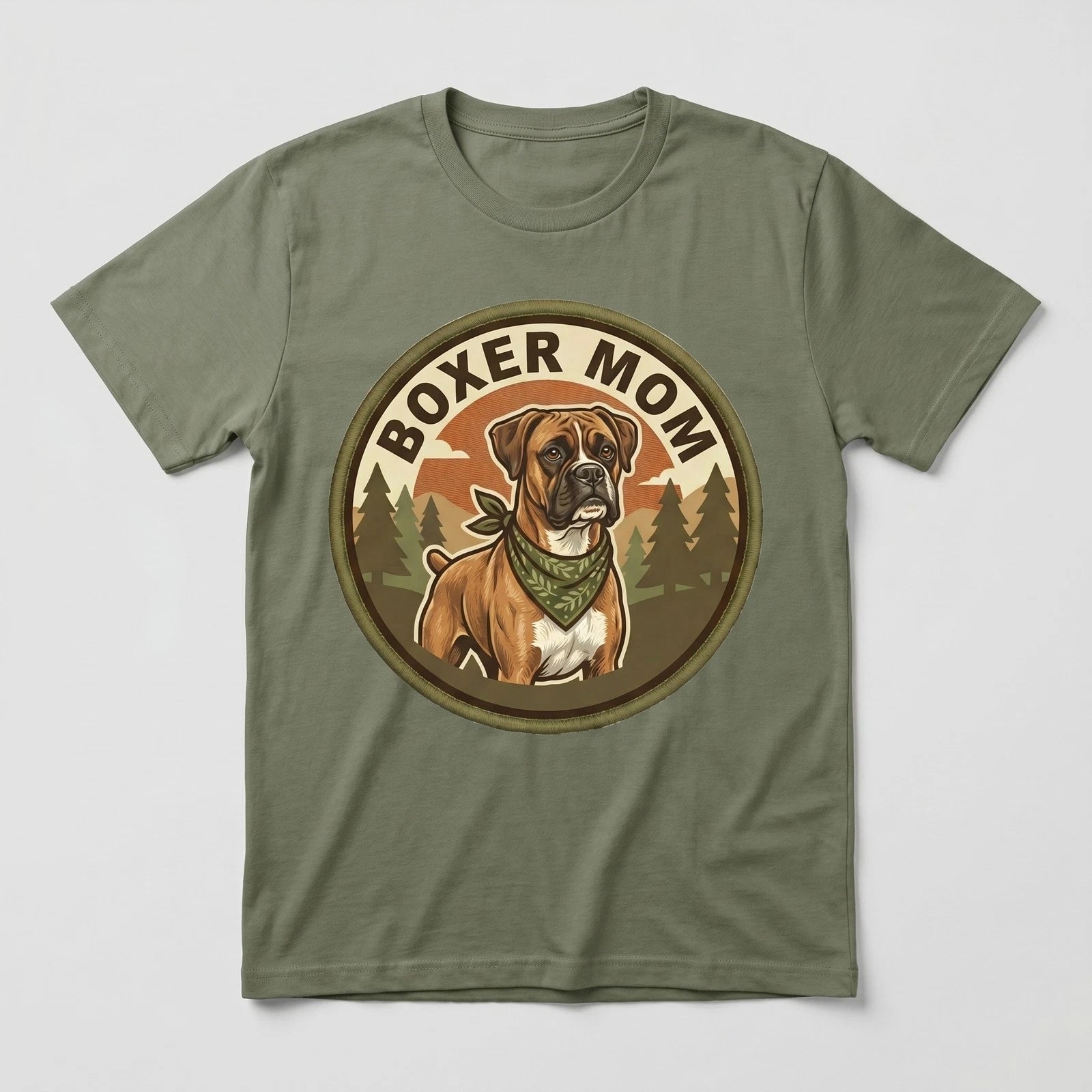 Boxer Mom T-Shirt Boxer Dog Gift Women Graphic Tee Mothers Day Vintage Cute