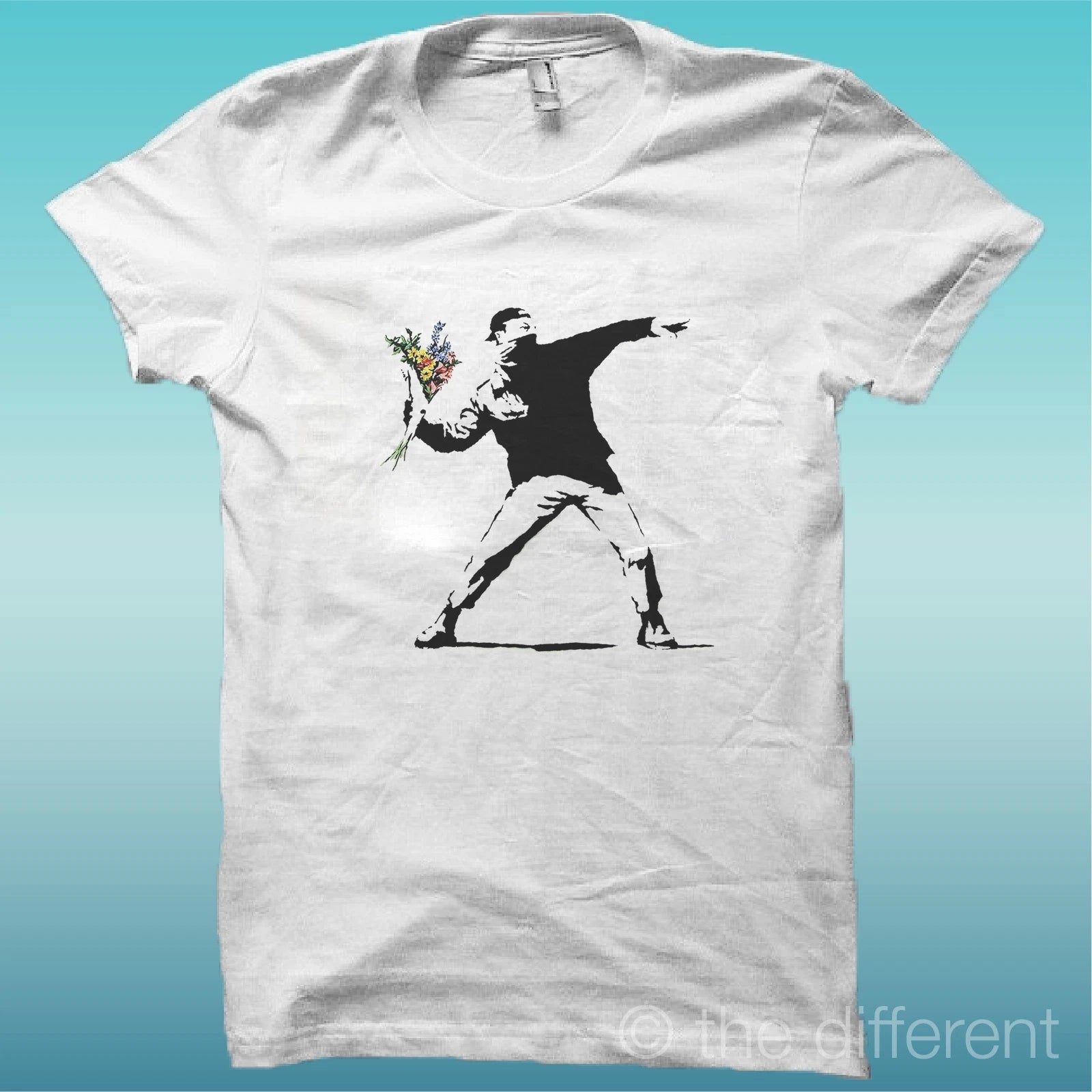 T-Shirt "Teppista Lancia Fiori" White The Happiness Is Have My T-Shirt New