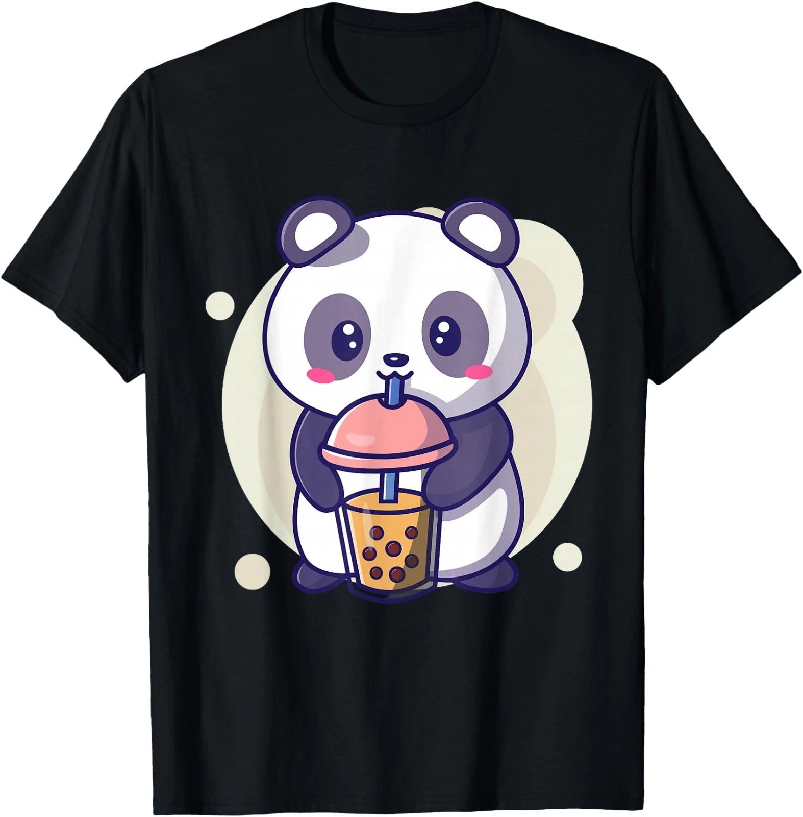 Cute Kawaii Panda Drinks Boba Bubble Tea Kawaii Aesthetic T-Shirt