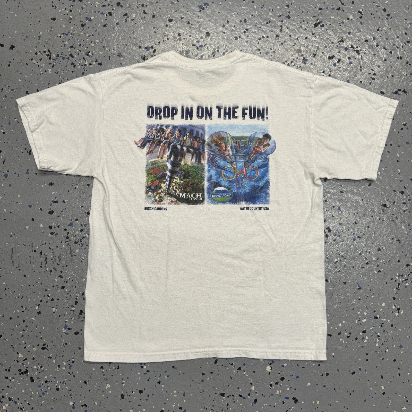 Y2K 2000s Gildan Colorado Busch Gardens Water park Graphic Shirt L