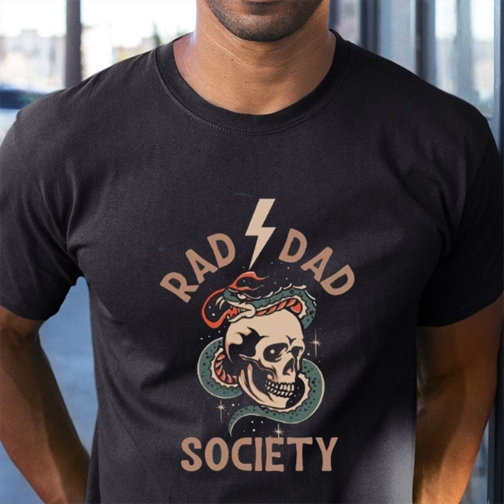 Rad Dad Society Tee, Retro Cool Dad Club T-shirt, Father's Day Gift for Husband