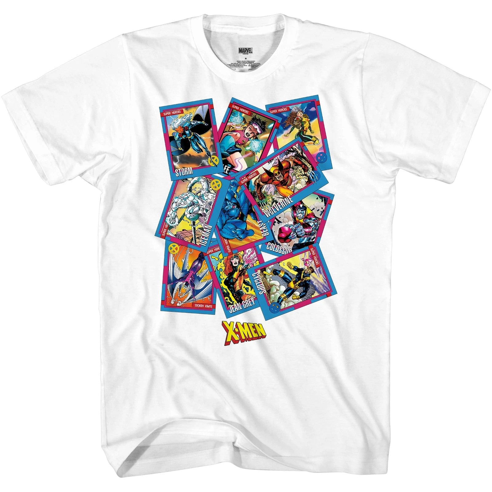 X-Men 90's Trading Cards Collection by Jim Lee Marvel Comics Adult T-Shirt