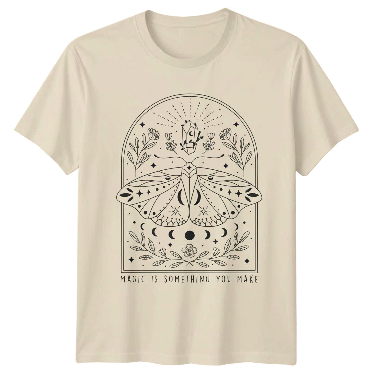 Magic Is Something You Make Moth Celestial Boho T-Shirt
