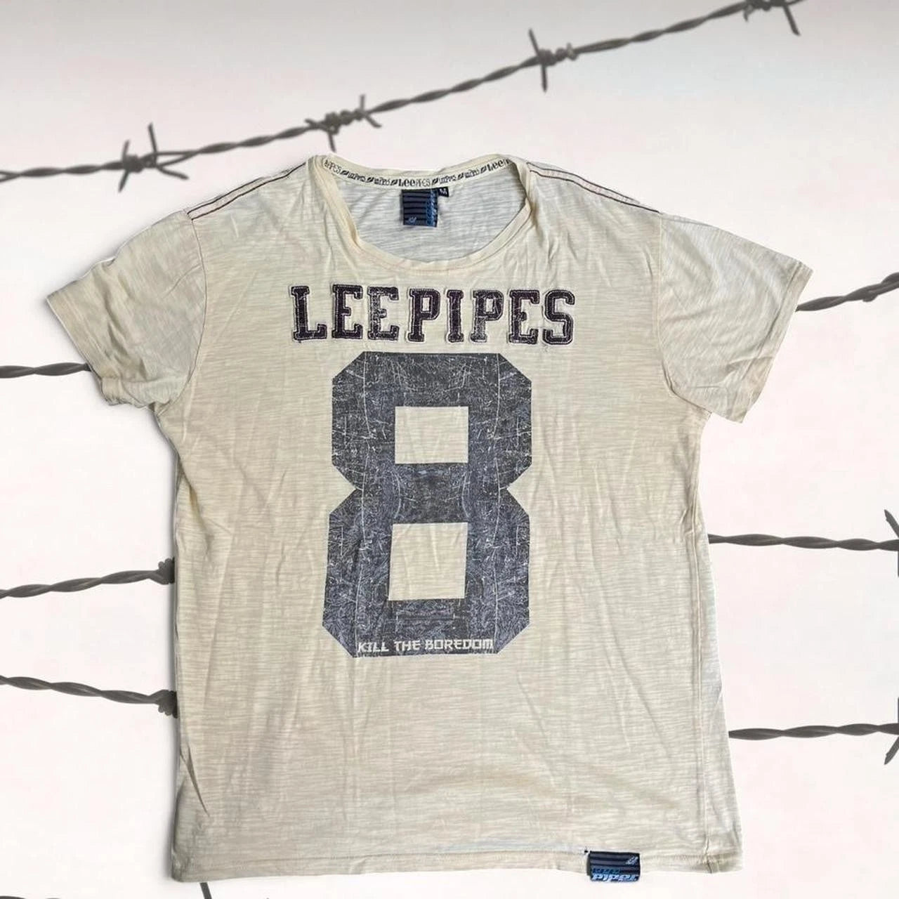 TRUE VINTAGE Y2K LEE PIPES TSHIRT SKATER MENS GRAPHIC TEE COTTON STREETWEAR
