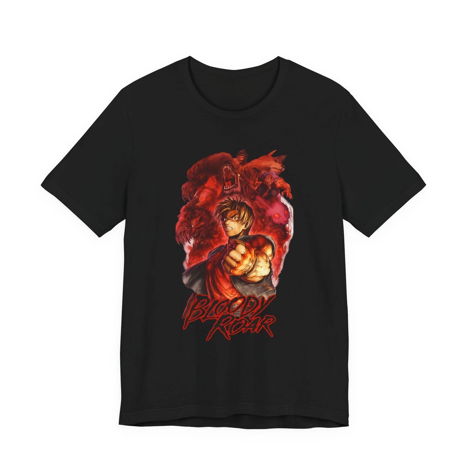 Bloody Roar PS1 90s Retro Style Fighting Game Art Unisex Jersey Short Sleeve Tee