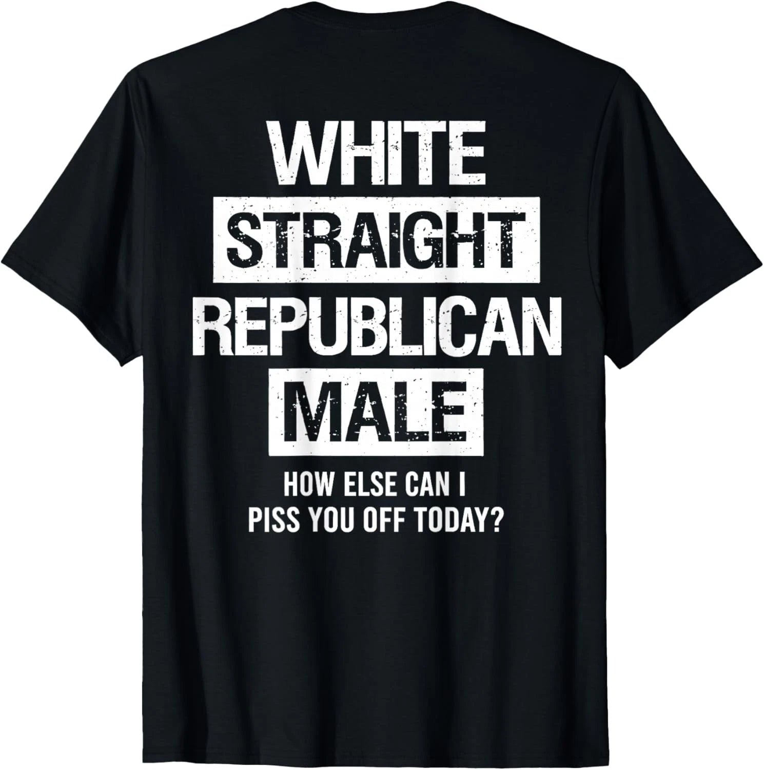 White Straight Republican Male Sarcastic Quote T-Shirt unisex T-Shirt