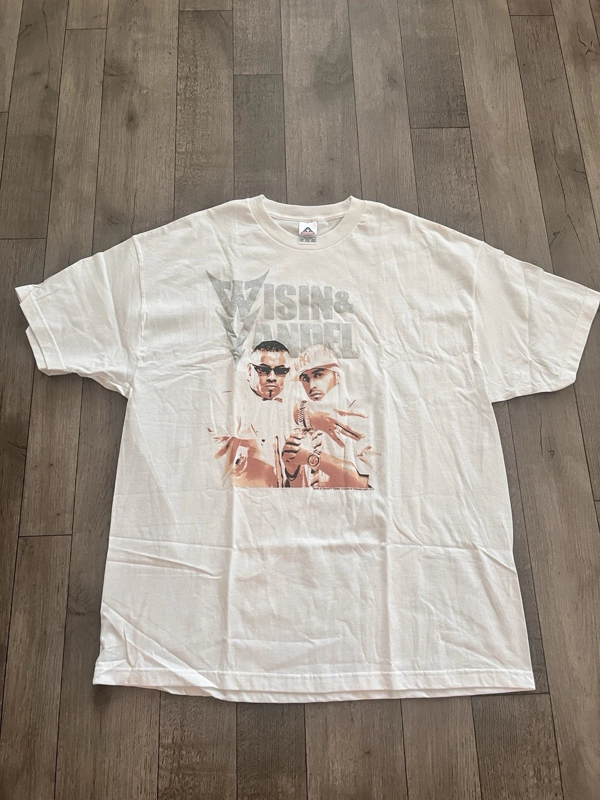 VTG DS Y2K WISIN Y YANDEL RAP TEE SHIRT SZ XXL 24.5 x 33 DADDY YANKEE BAD BUNNY
