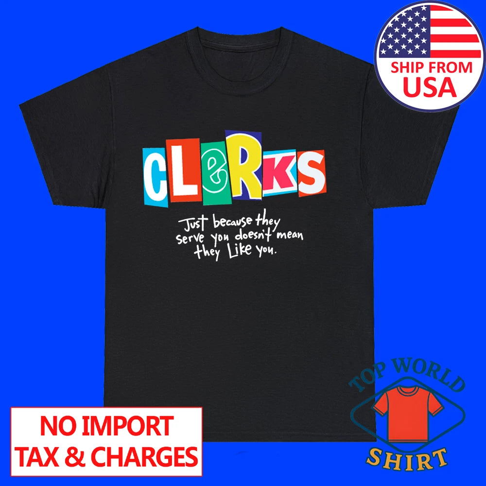 Clerks 90s Comedy Film TV Series Men's Black Size S to 3XL