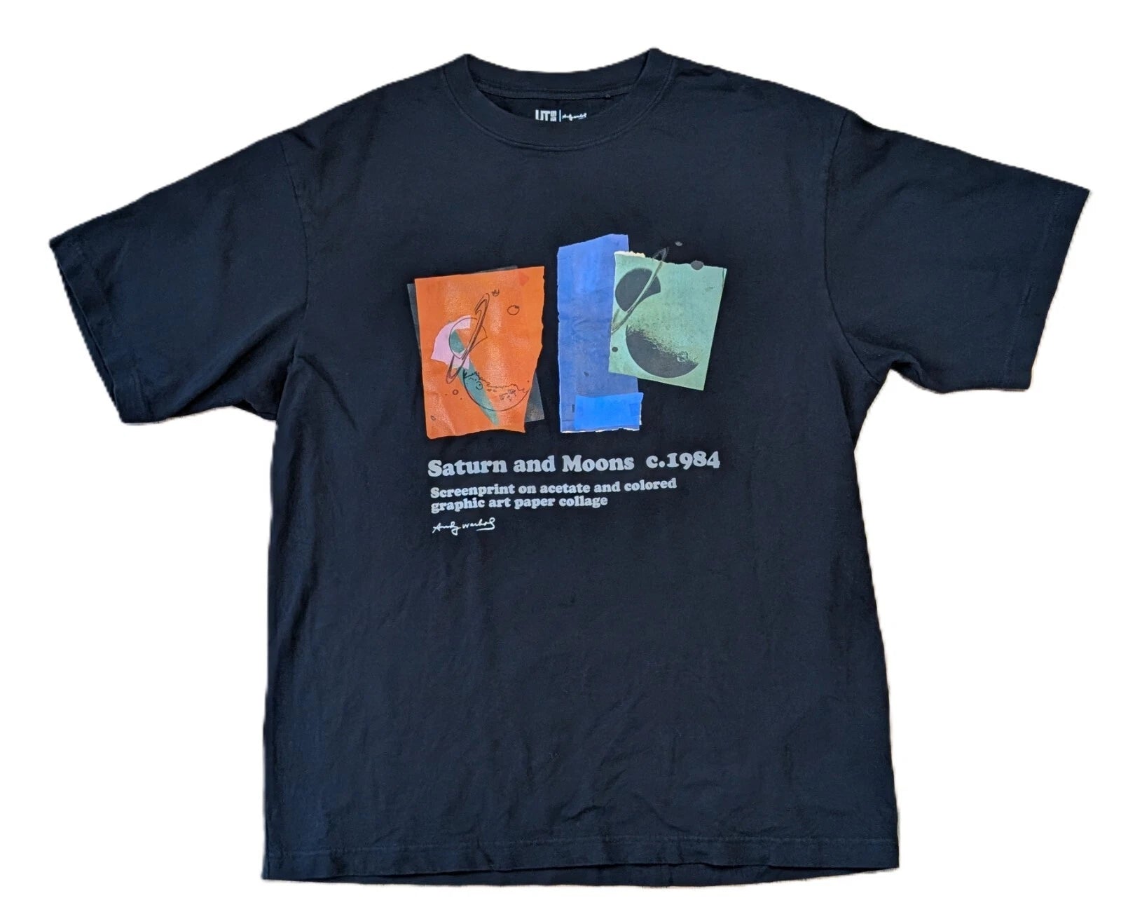 Uniqlo Andy Warhol Art Collages UT Graphic Black Short Sleeve Large T-Shirt