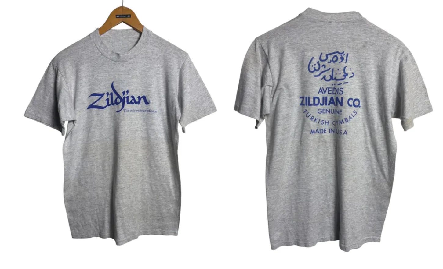 Vintage 90s Zildjian Drum Cymbals Promo T-Shirt Drummer Music Graphic Tee S-5XL