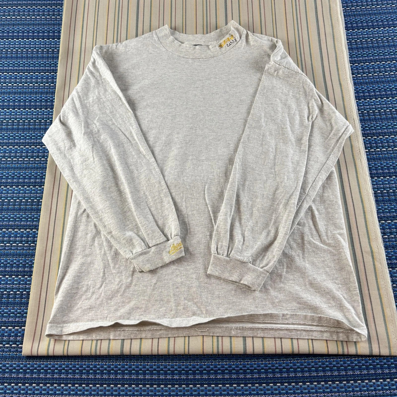 Vintage Laidlaw Shirt Mens XL Gray Long Sleeve Nemesis Superweight USA 2000s Y2K