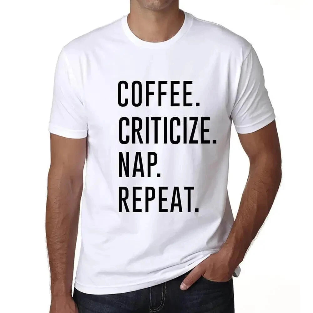 ULTRABASIC men's t-shirt coffee critical nap rehearsal coffee criticize nap