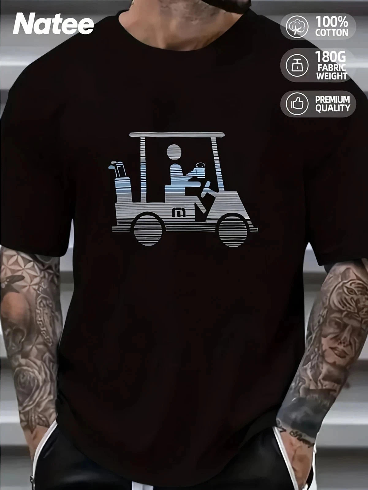 Golf Cart Graphic T Shirt Funny Summer Casual Tee Trendy Golf Lover Gift