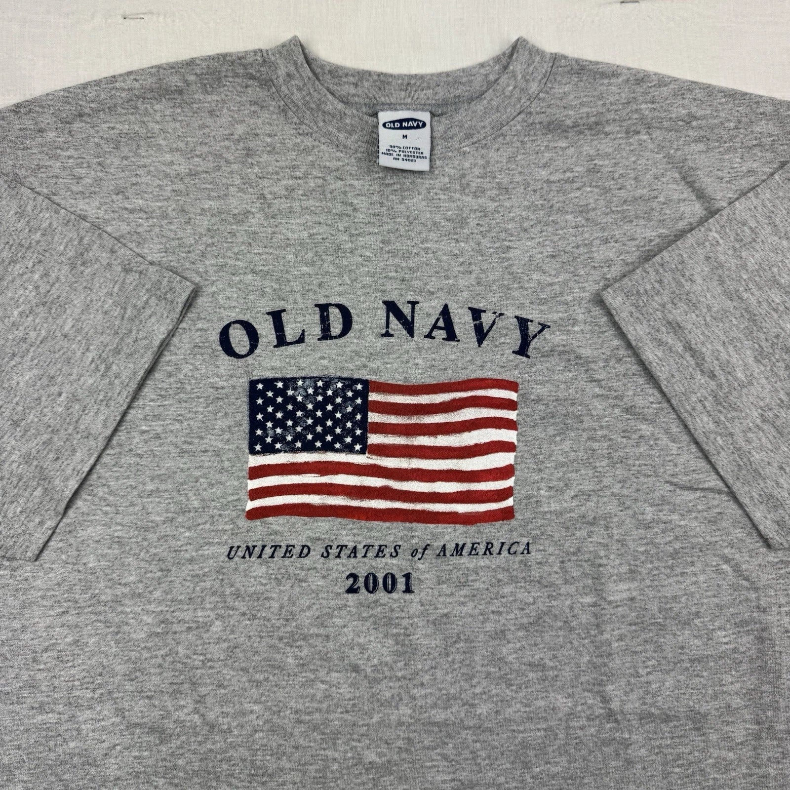 Vintage Old Navy 2001 T Shirt Adult Medium United States Flag Hipster Y2K USA