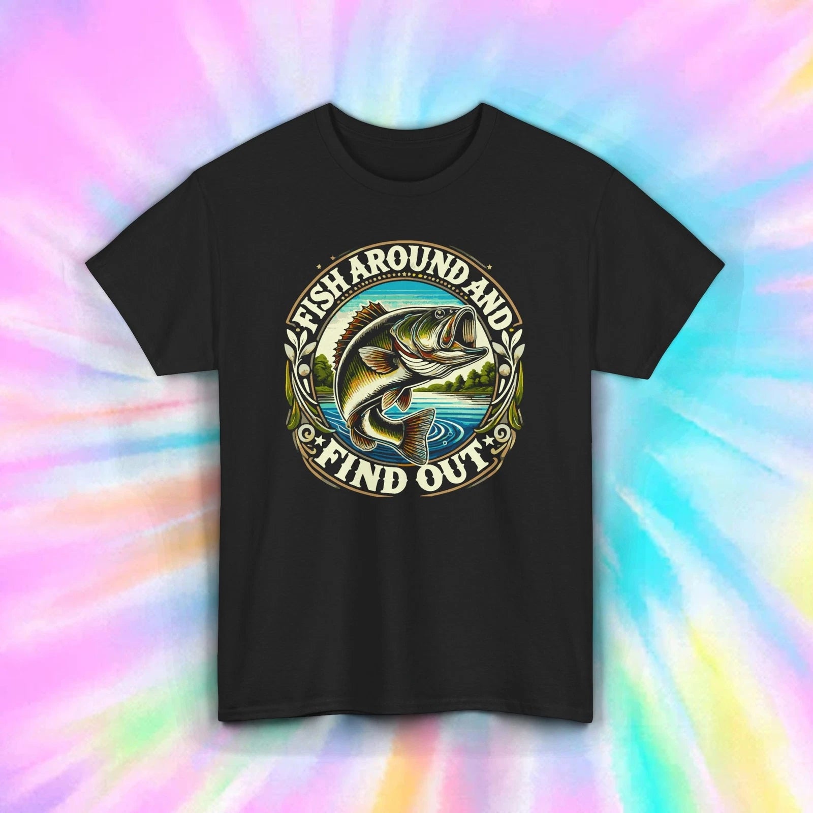 Fish Around and Find Out Shirt Funny Fishing Angler Humor Tee S-5XL