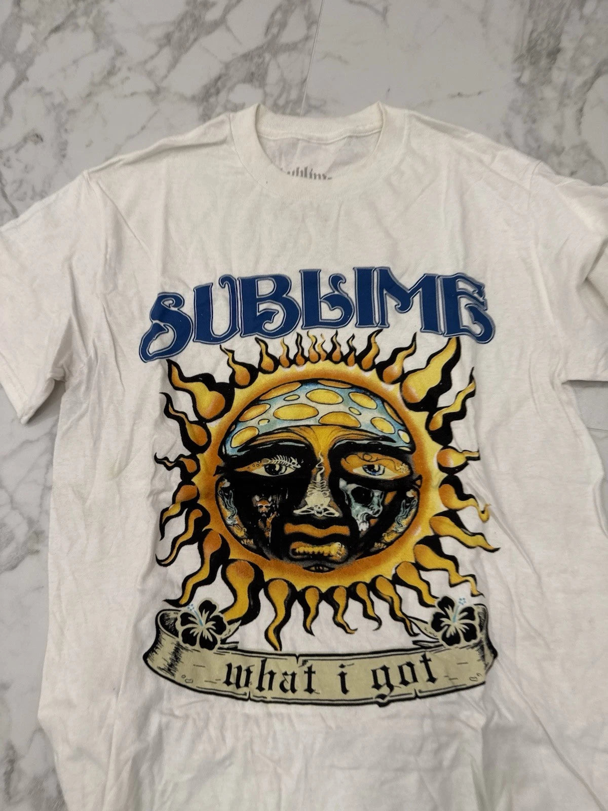 Sublime Graphic T-Shirt Men M White What I Got Sun Logo 40oz to Freedom Tee