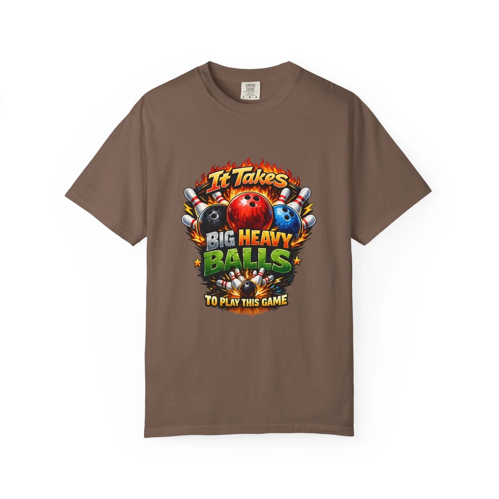 It Takes Big Heavy Balls To Play This Game T-shirt | Bowling Graphic Tee
