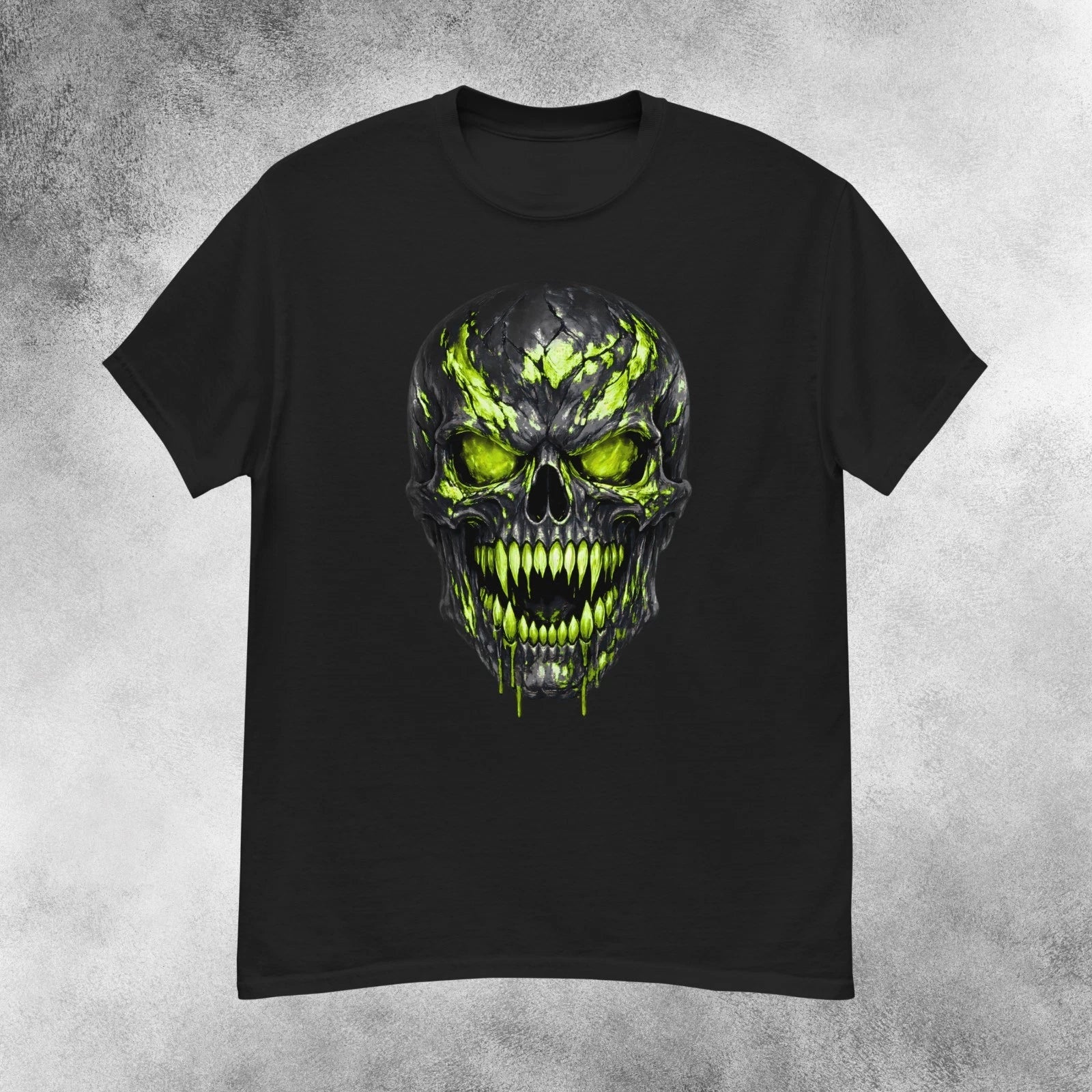 Ashborn Toxic Slime Skull Horror T‑Shirt Men's S-2XL
