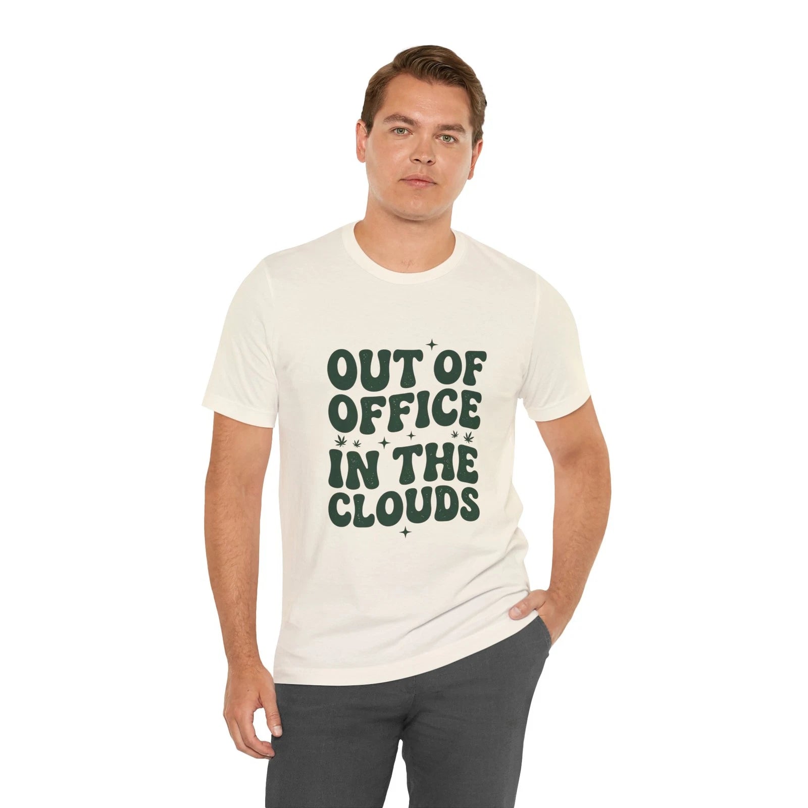 Out of Office in the Clouds T-Shirt | 420 Cannabis Stoner Humor